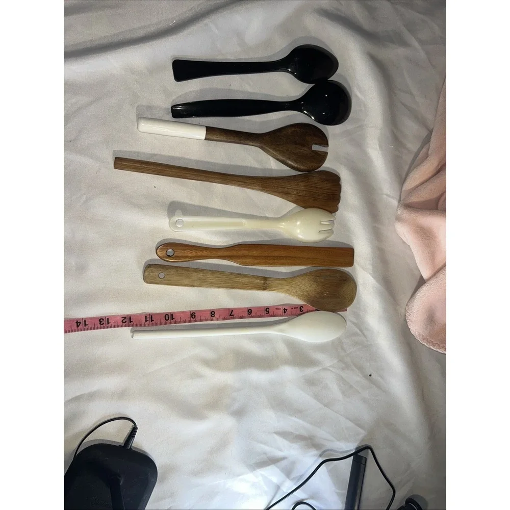 VTG Lot of 8 Wooden Spoons Spatula Primitive Country Kitchen Farmhouse Utensils